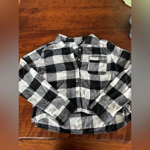Women’s Cropped Flannel Button Up
